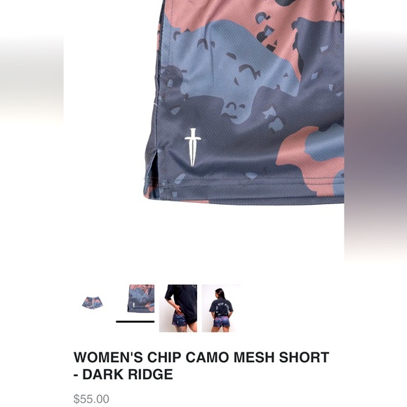 Women’s Chip Camo Mesh Short- Dark Ridge - Picture 7 of 7